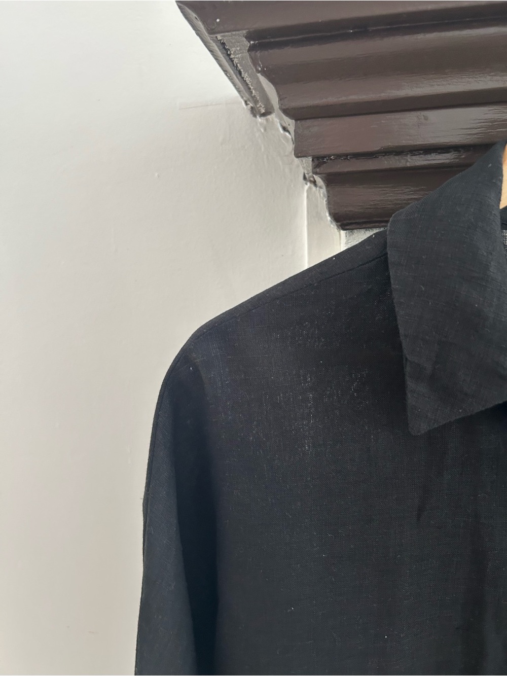 Zara Linen Short-Sleeve Button-Up Shirt Size S (oversize) - Picture 4 of 7